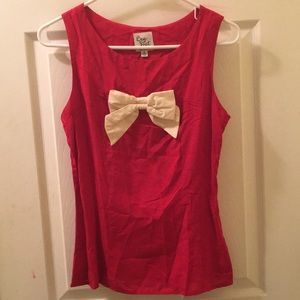Red Blouse with Bow